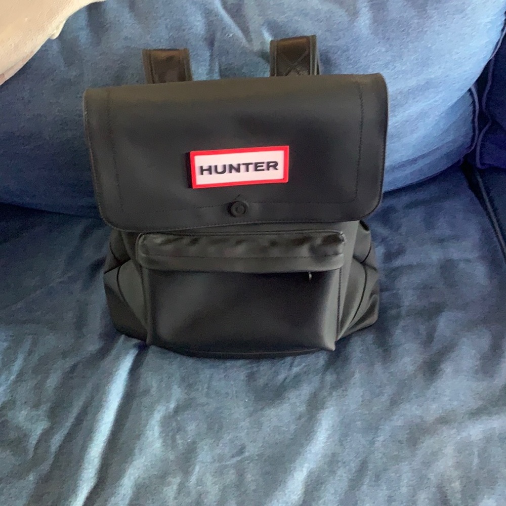 Hunter black rubber backpack